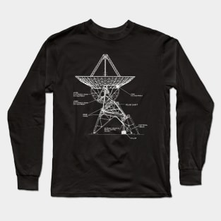 Space Antenna Diagram Artwork Long Sleeve T-Shirt